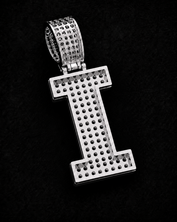 Custom Initial Pendant in 925 Sterling Silver with VVS Moissanite – Iced-Out Personalized I Letter Pendant (Copy) (Copy) (Copy) (Copy) (Copy)