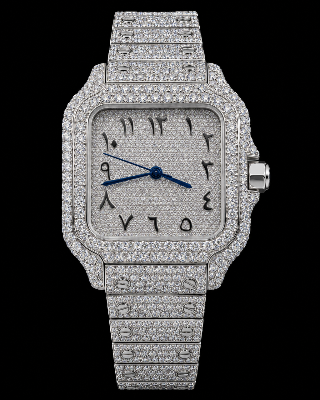 41MM Fully Iced-Out Moissanite Diamond Watch – VVS Moissanite Luxury Watch