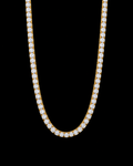 6MM Round Cut Tennis Chain – Yellow Gold Finish