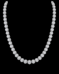 Round Cluster Moissanite Tennis Chain – 925 Sterling Silver