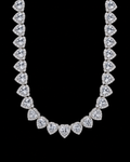 10mm Heart-Cut Moissanite Tennis Chain – 925 Sterling Silver