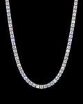 3MM Moissanite Tennis Chain – VVS Round Cut 925 Sterling Silver Diamond Necklace