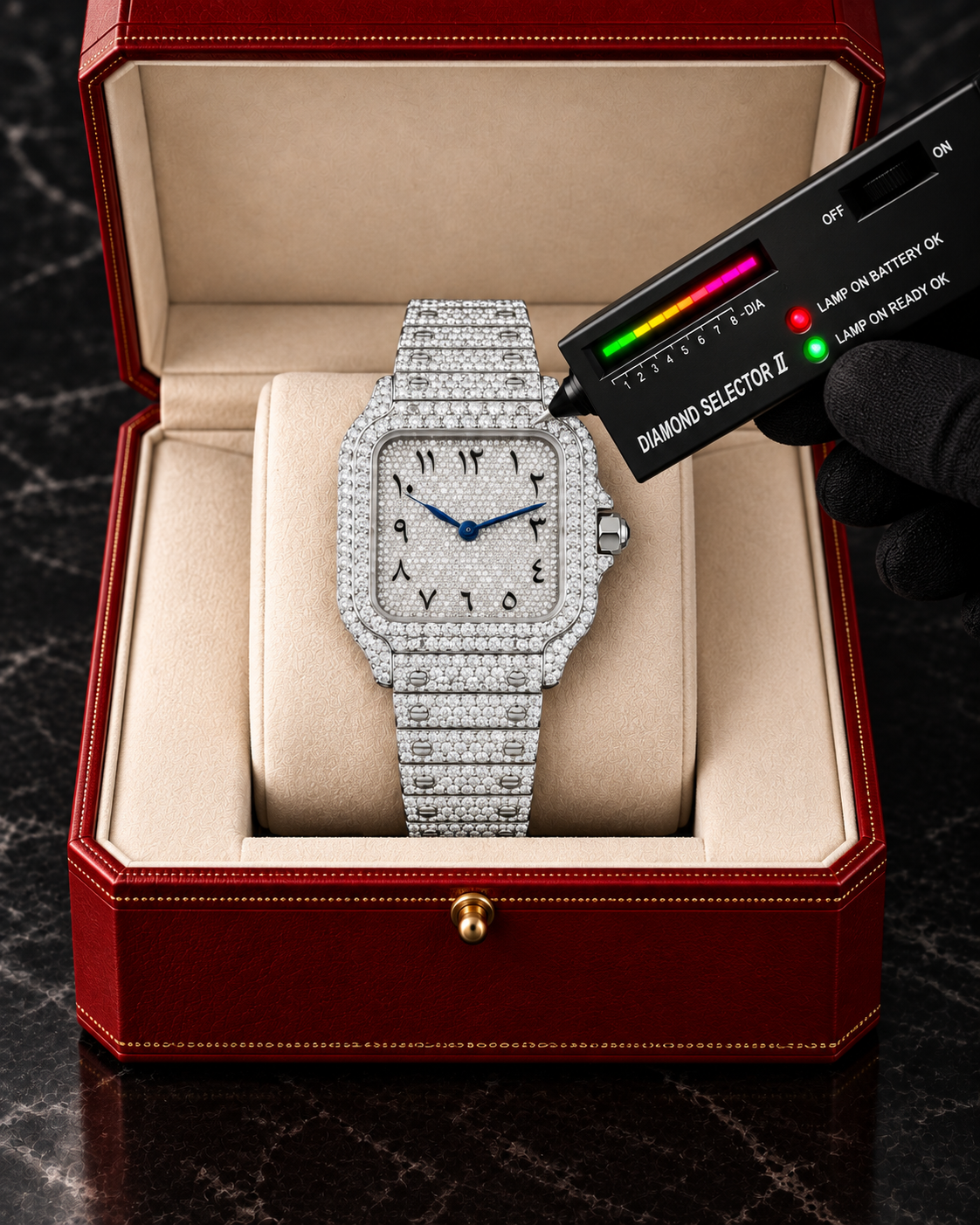 41MM Fully Iced-Out Moissanite Diamond Watch – VVS Moissanite Luxury Watch