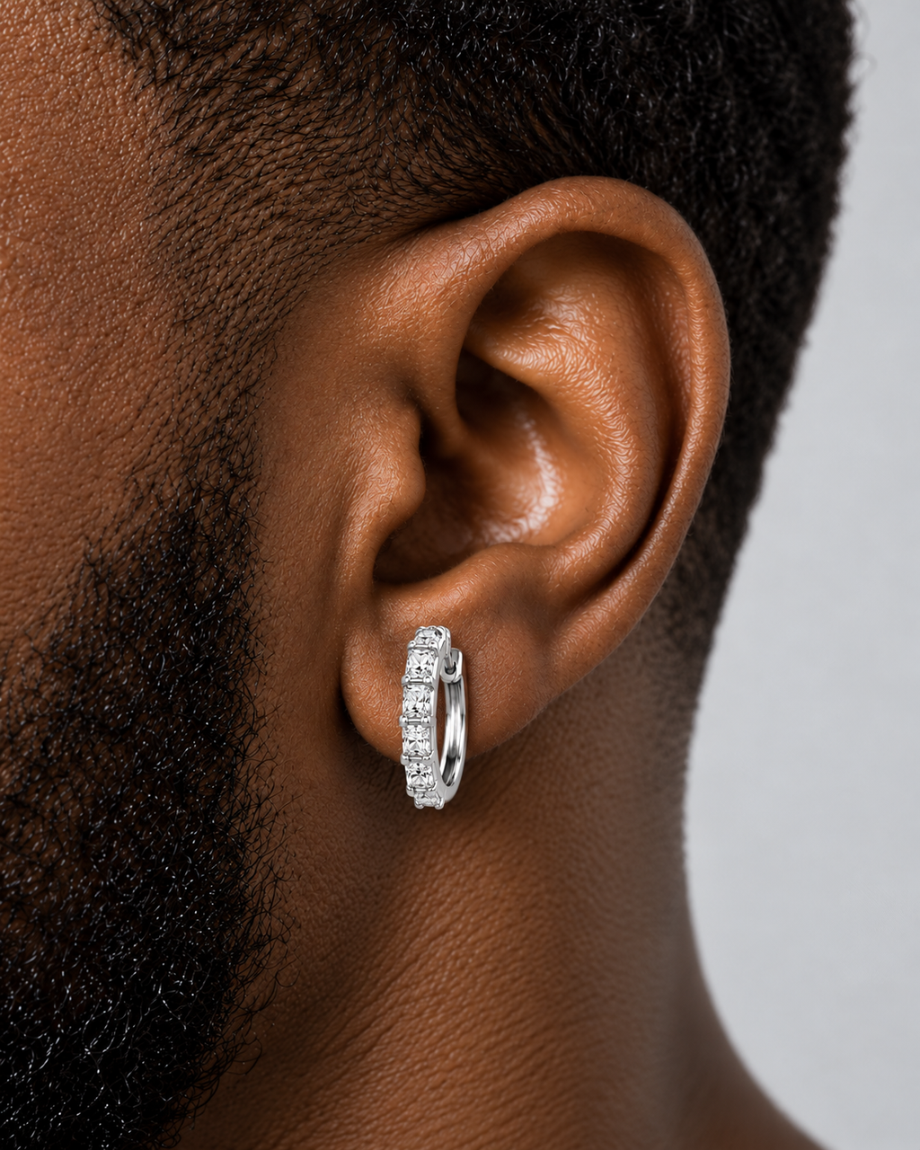 Iced-Out Four-Leaf Clover Stud Earrings – 925 Sterling Silver (Copy)