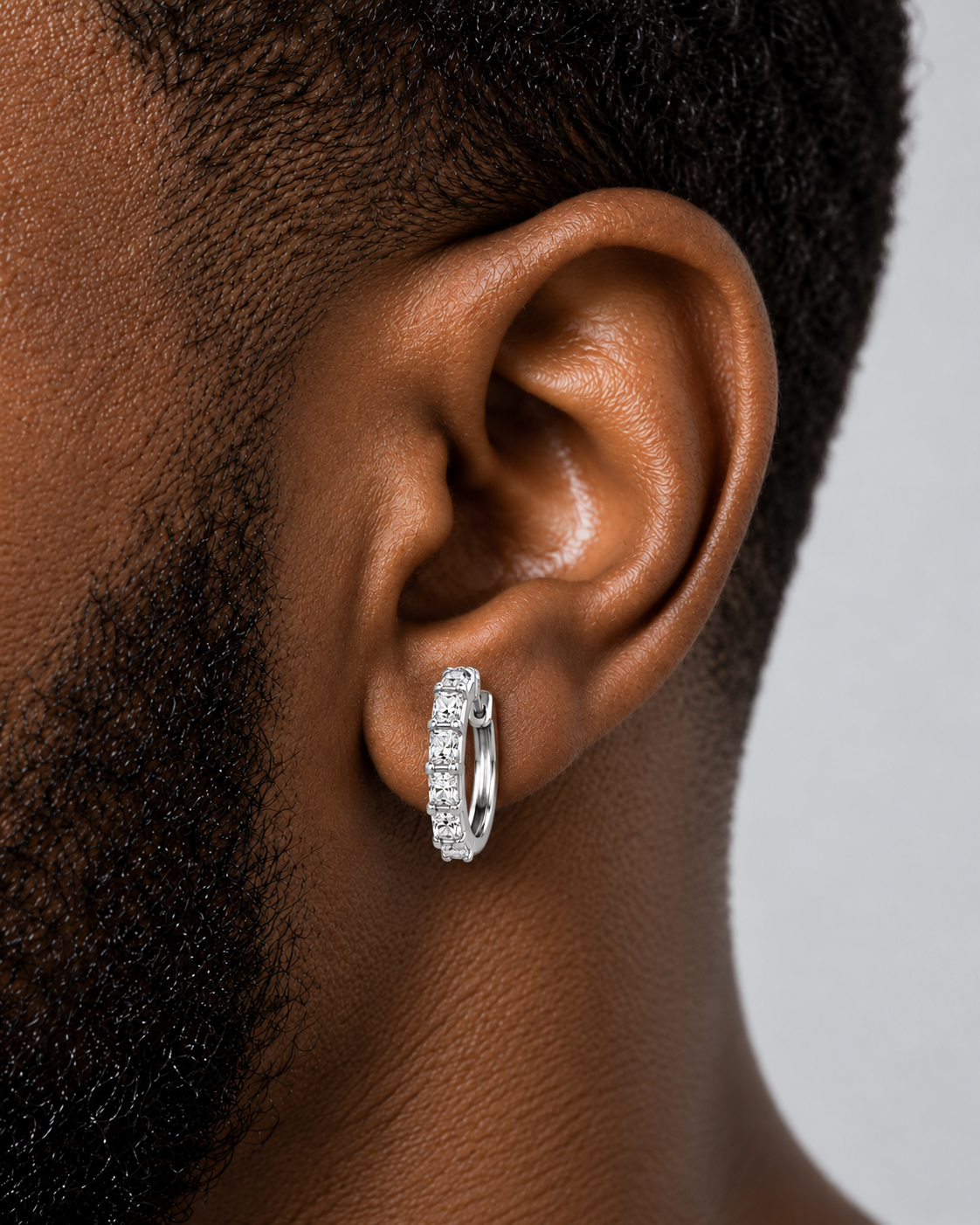 Iced-Out Four-Leaf Clover Stud Earrings – 925 Sterling Silver (Copy)