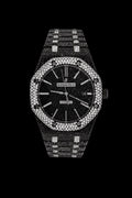 Black & White VVS Moissanite Iced-Out Luxury Watch | Full Iced Bracelet