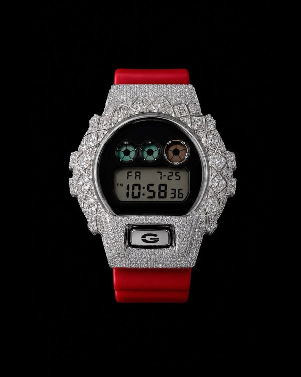 VVS Moissanite Bust Down Luxury Watch | Red Sport Edition