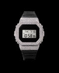 Black & Silver VVS Moissanite Iced-Out Digital Watch