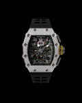 Black VVS Moissanite Iced-Out Skeleton Watch | Luxury Sport Edition