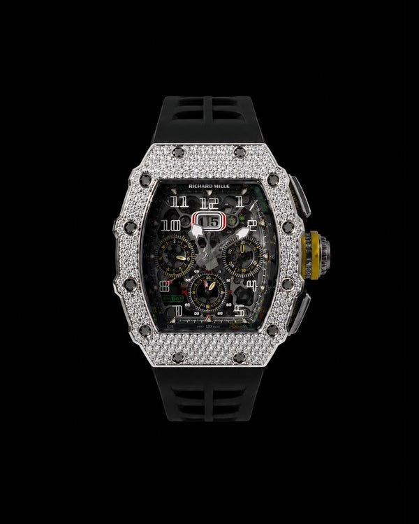 Black VVS Moissanite Iced-Out Skeleton Watch | Luxury Sport Edition