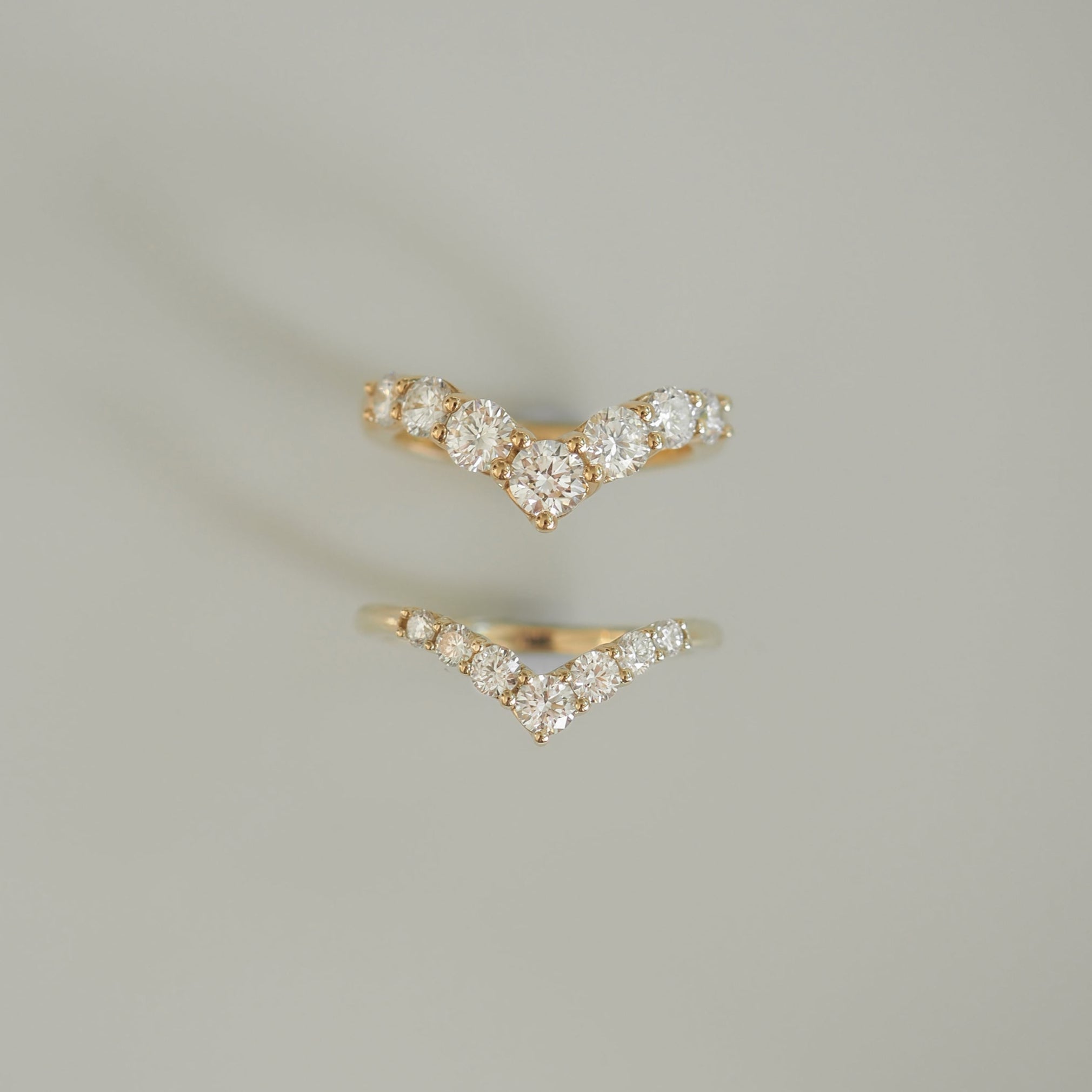 Valerie Ring | Round Diamond Wishbone Ring