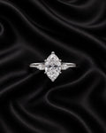 2 Carat Marquise Cut Three-Stone Engagement Ring | Moissanite or Lab-Grown Diamond