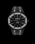 Black & White VVS Moissanite Iced-Out Luxury Watch | Full Iced Bracelet
