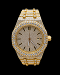 Yellow Gold VVS Moissanite Full Iced-Out Watch | Luxury Gold Edition