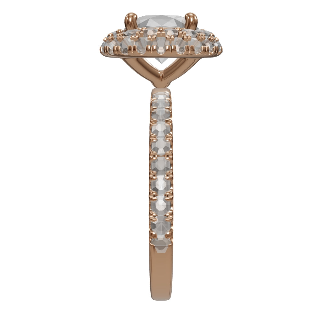 Valerie Ring | Round Diamond Wishbone Ring