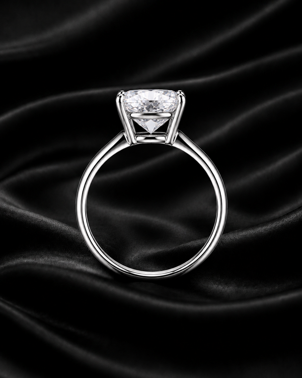 2 Carat Cushion Cut Solitaire Ring | Lab-Grown Diamond or Moissanite