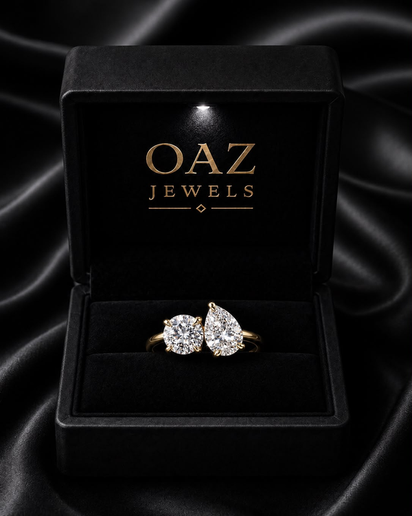 2 Carat Toi et Moi Ring – Round & Pear Cut