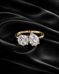 2 Carat Toi et Moi Ring – Round & Pear Cut